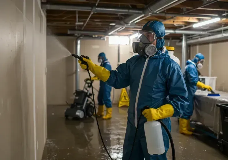 Basement Sanitization and Antimicrobial Treatment process in Walcott, IA